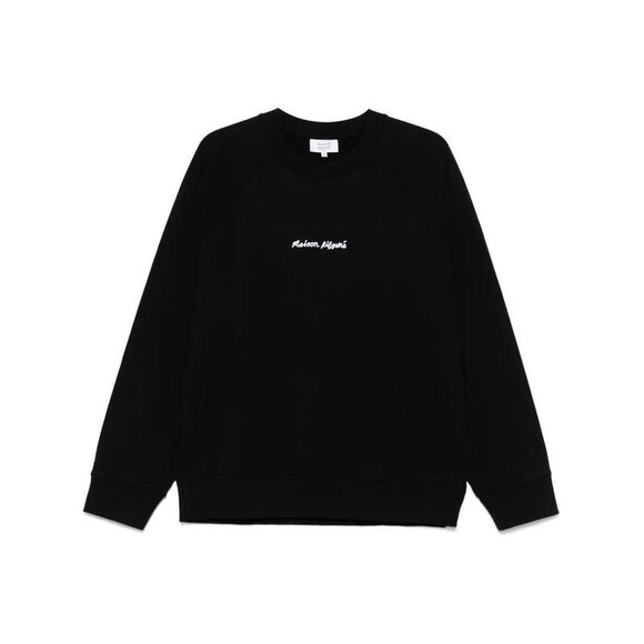 MAISON KITSUNE Cotton Sweatshirt with Embroidered Logo Men BLACK Sweaters &